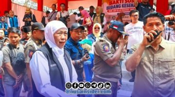 Foto. Gubernur Jawa Timur saat berada di Pantai Slopeng dalam Momentum Hari Jadi Provinsi Jawa Timur ke-81