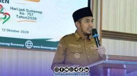 Foto. Bupati Sumenep Dr H Achmad Fauzi wongsojudo, SH., MH saat Kick-Off Gerakan Baca Waqi'ah 111.111 kali