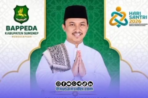 Foto. Flayer Ucapan Selamat Hari santri nasional 2026 dari Dr Ir Arif Firmanto, S.TP., M.Si., IPU. ASEAN Eng Kepala Badan Perencanaan pembangunan daerah (Bappeda) Sumenep