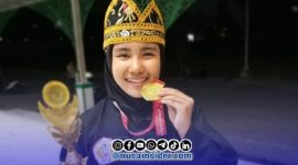 Foto. Awan Dania Dwi Putri, siswi SMA Negeri 2 Sumenep, juara pertama kategori seni tunggal remaja putri dalam ajang Trunodjoyo National Championship III 2026