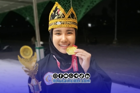 Foto. Awan Dania Dwi Putri, siswi SMA Negeri 2 Sumenep, juara pertama kategori seni tunggal remaja putri dalam ajang Trunodjoyo National Championship III 2026