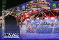 Foto. Orasi Ilmiah Senator DPD RI Dr Lia Istifhama S.Sos., S.Sos.i., M.E.I dalam Kegiatan Media Expo 2026 rangkaian Hari Jadi Provinsi Jawa Timur ke-81 dan Hari jadi Kabupaten Sumenep ke-757
